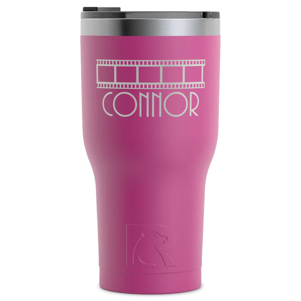 Custom Movie Theater RTIC Tumbler - Magenta - Laser Engraved - Single-Sided (Personalized)
