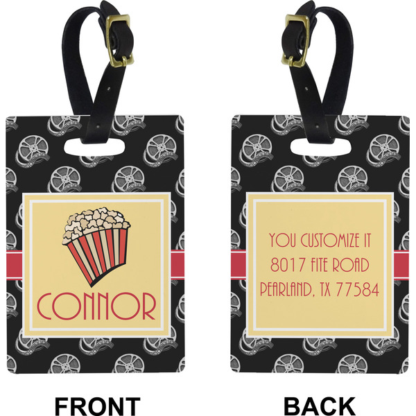 Movie Theater Rectangle Luggage Tag (Front + Back)