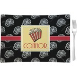 Movie Theater Rectangular Glass Appetizer / Dessert Plate - Single or Set (Personalized)