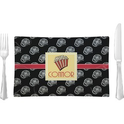 Movie Theater Rectangular Glass Lunch / Dinner Plate - Single or Set (Personalized)