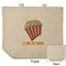 Movie Theater Reusable Cotton Grocery Bag - Front & Back View