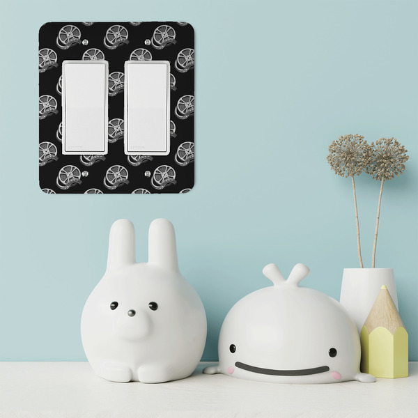 Movie Theater Rocker Light Switch Covers - Double - IN CONTEXT