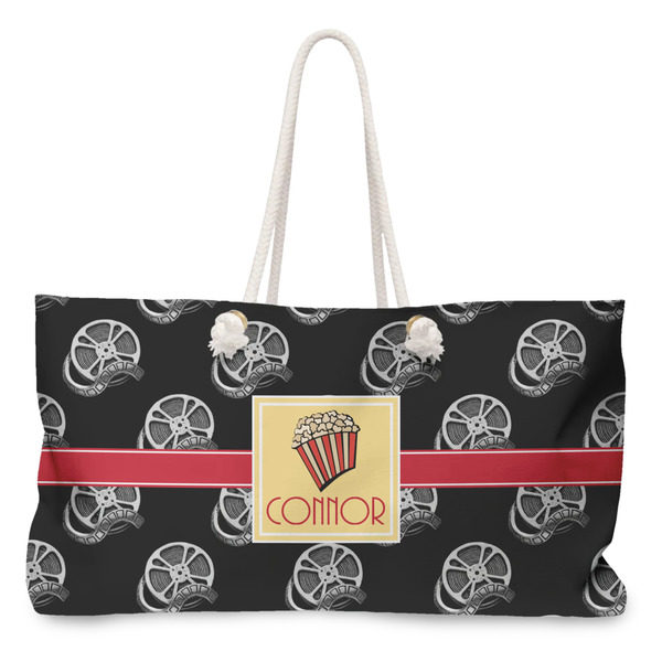 Custom Movie Theater Large Tote Bag with Rope Handles (Personalized)