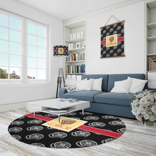 Movie Theater Round Area Rug - IN CONTEXT
