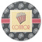 Movie Theater Round Rubber Backed Coaster (Personalized)