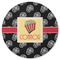 Movie Theater Round Rubber Backed Coaster (Personalized)