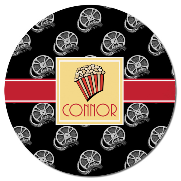 Movie Theater Round Fridge Magnet - FRONT