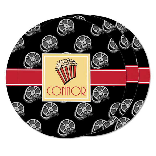 Movie Theater Round Fridge Magnet - THREE