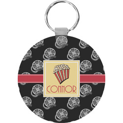 Movie Theater Round Plastic Keychain (Personalized)