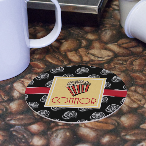 Movie Theater Round Paper Coaster - Front