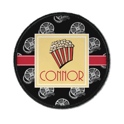 Movie Theater Iron On Round Patch w/ Name or Text