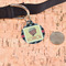 Movie Theater Round Pet ID Tag - Large - In Context
