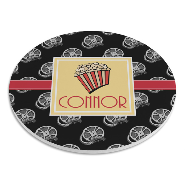 Movie Theater Round Stone Trivet - Angle View