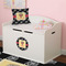 Movie Theater Round Wall Decal on Toy Chest