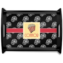 Movie Theater Black Wooden Tray - Large w/ Name or Text