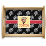 Movie Theater Natural Wooden Tray - Large w/ Name or Text