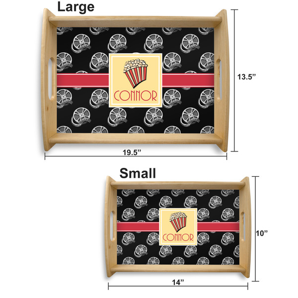 Movie Theater Serving Tray Wood Sizes