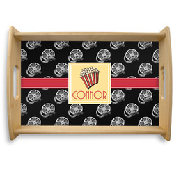 Movie Theater Natural Wooden Tray - Small w/ Name or Text