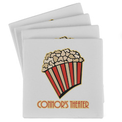 Movie Theater Absorbent Stone Coasters - Set of 4 (Personalized)