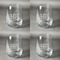 Movie Theater Set of Four Personalized Stemless Wineglasses (Approval)