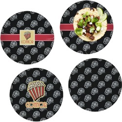 Movie Theater Set of 4 Glass Lunch / Dinner Plate 10" (Personalized)