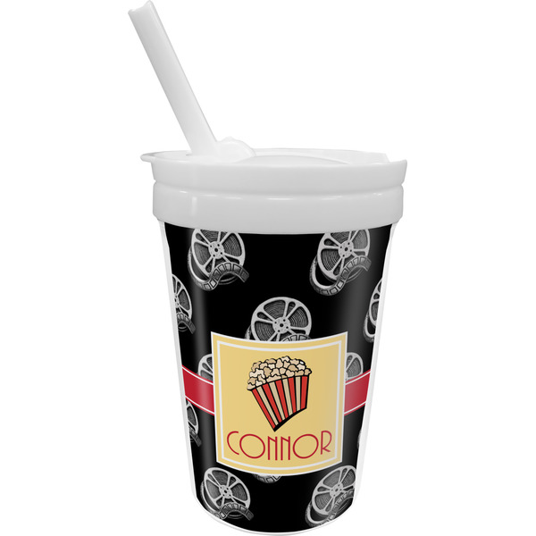 Custom Movie Theater Sippy Cup with Straw (Personalized)