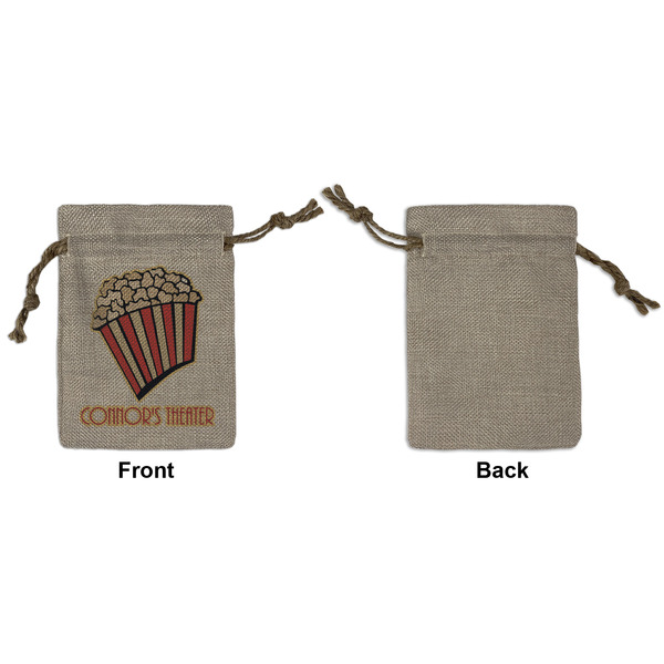 Movie Theater Small Burlap Gift Bag - Front Approval