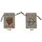 Movie Theater Small Burlap Gift Bag - Front & Back (Personalized)
