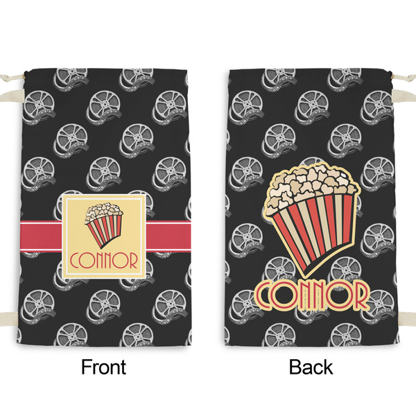 Movie Theater Small Laundry Bag - Front & Back View