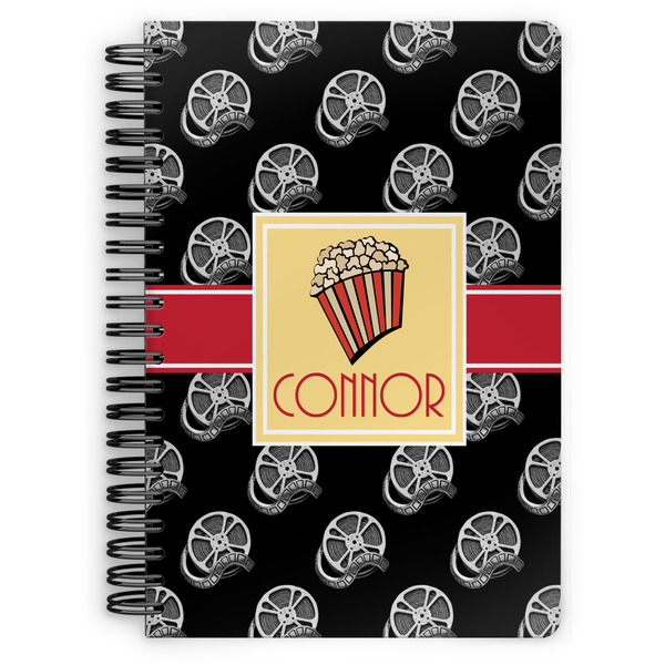 Custom Movie Theater Spiral Notebook - 7x10 w/ Name or Text