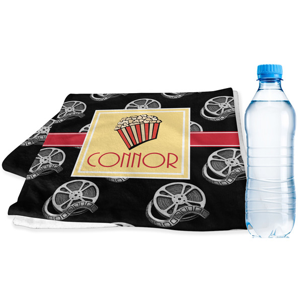 Custom Movie Theater Sports & Fitness Towel w/ Name or Text