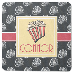 Movie Theater Square Rubber Backed Coaster (Personalized)