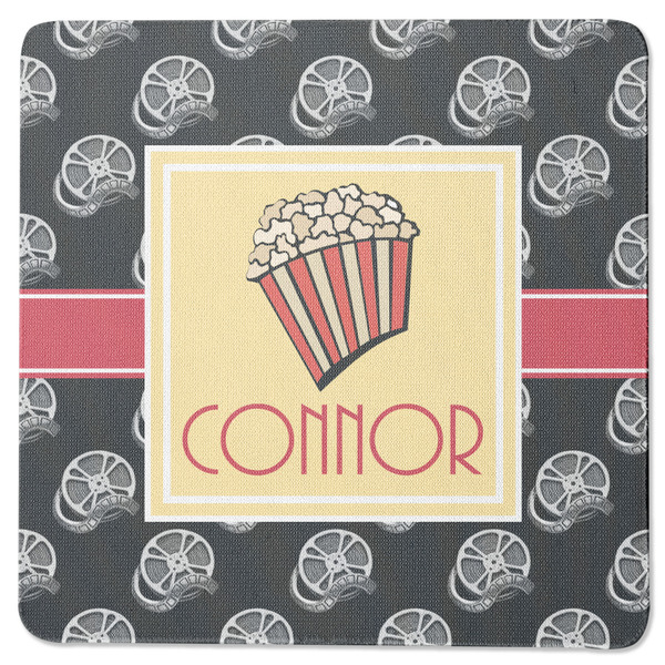 Custom Movie Theater Square Rubber Backed Coaster (Personalized)
