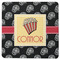 Movie Theater Square Rubber Backed Coaster (Personalized)