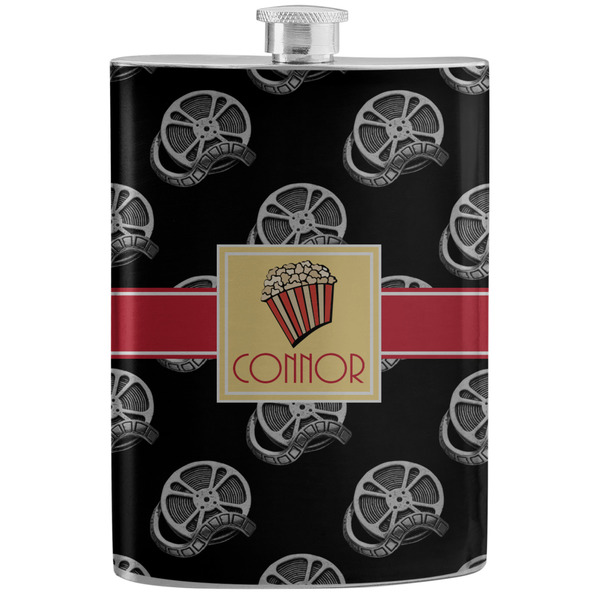 Custom Movie Theater Stainless Steel Flask w/ Name or Text