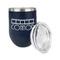 Movie Theater Stainless Wine Tumblers - Navy - Single Sided - Alt View