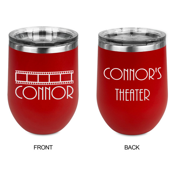 Movie Theater Stainless Wine Tumblers - Red - Double Sided - Approval