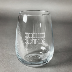 Movie Theater Stemless Wine Glass (Single) (Personalized)