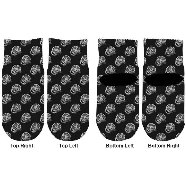 Movie Theater Toddler Ankle Socks - Double Pair - Front and Back - Apvl