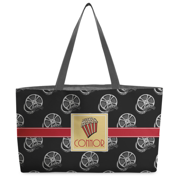 Custom Movie Theater Beach Totes Bag - w/ Black Handles (Personalized)