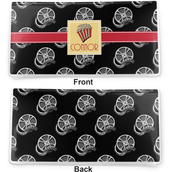 Movie Theater Vinyl Check Book Cover - Front and Back