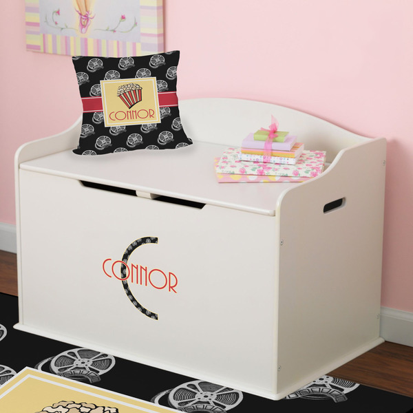 Movie Theater Wall Name & Initial Small on Toy Chest