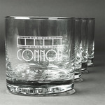 Movie Theater Whiskey Glasses (Set of 4) (Personalized)