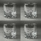 Movie Theater Whiskey Glasses - Set of 4 all Engraved