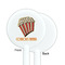 Movie Theater White Plastic 5.5" Stir Stick - Single Sided - Round - Front & Back