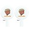 Movie Theater White Plastic 7" Stir Stick - Double Sided - Round - Front & Back