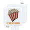 Movie Theater White Plastic Stir Stick - Single Sided - Square - Approval