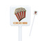 Movie Theater White Plastic Stir Stick - Square - Closeup