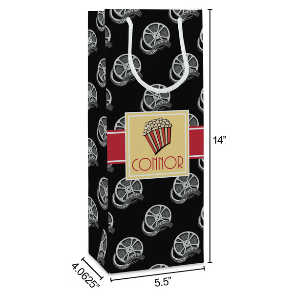 Movie Theater Wine Gift Bag - Dimensions