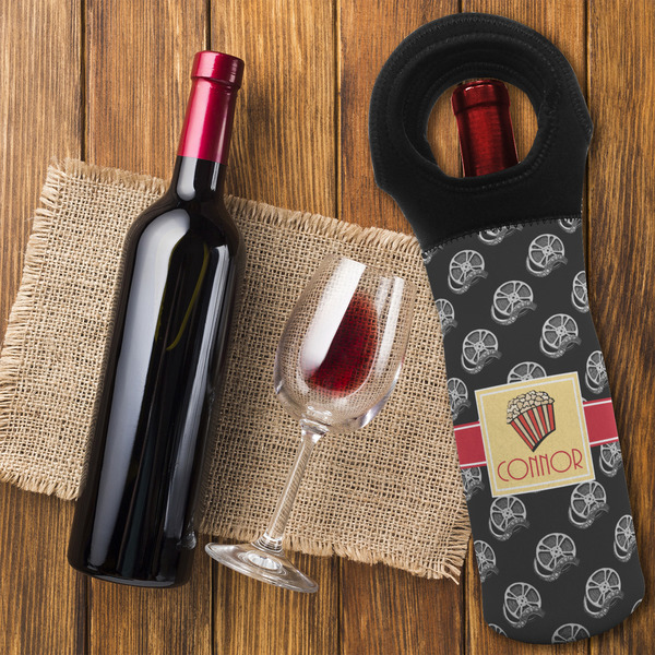 Movie Theater Wine Tote Bag - FLATLAY